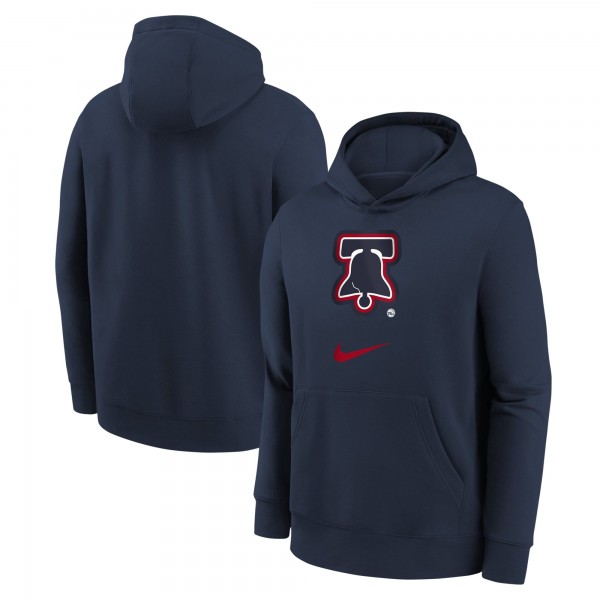 Толстовка Philadelphia 76ers Nike Youth 2023/24 City Edition Essential - Navy