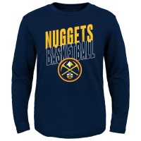 Футболка с длинным рукавом Denver Nuggets Youth Showtime - Navy