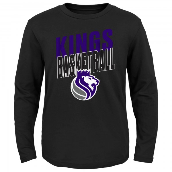 Футболка с длинным рукавом Sacramento Kings Youth Showtime - Black
