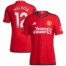 Игровая форма  Tyrell Malacia Manchester United adidas 2023/24 Home Authentic Player - Red