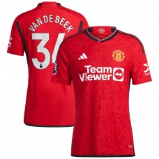 Игровая форма  Donny Van De Beek Manchester United adidas 2023/24 Home Authentic Player - Red