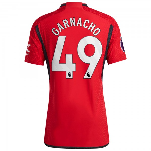 Игровая форма  Alejandro Garnacho Manchester United adidas 2023/24 Home Authentic Player - Red