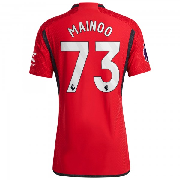 Игровая форма  Kobbie Mainoo Manchester United adidas 2023/24 Home Authentic Player - Red