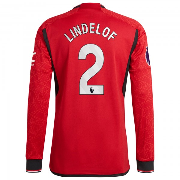 Игровая форма  Victor Lindelof Manchester United adidas 2023/24 Home Authentic Player - Red
