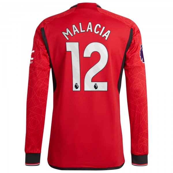 Игровая форма  Tyrell Malacia Manchester United adidas 2023/24 Home Authentic Player - Red