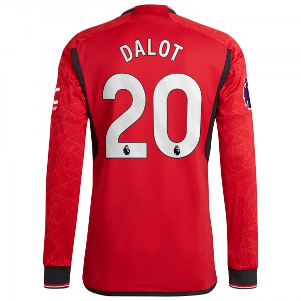 Игровая форма  Diogo Dalot Manchester United adidas 2023/24 Home Authentic Player - Red