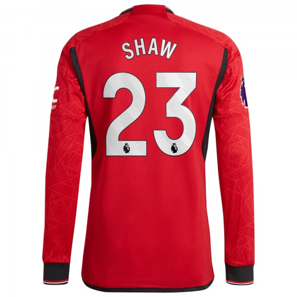 Игровая форма  Luke Shaw Manchester United adidas 2023/24 Home Authentic Player - Red