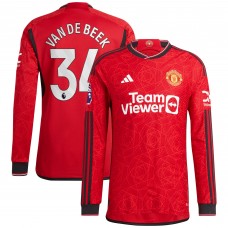 Игровая форма  Donny Van De Beek Manchester United adidas 2023/24 Home Authentic Player - Red