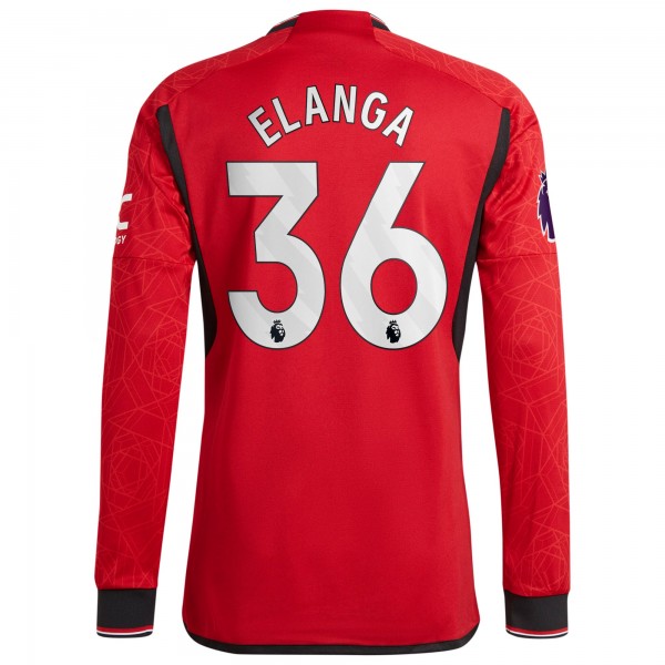 Игровая форма  Anthony Elanga Manchester United adidas 2023/24 Home Authentic Player - Red