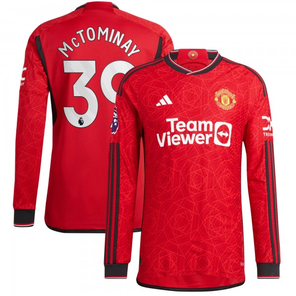 Игровая форма  Scott McTominay Manchester United adidas 2023/24 Home Authentic Player - Red