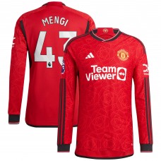 Игровая форма  Teden Mengi Manchester United adidas 2023/24 Home Authentic Player - Red