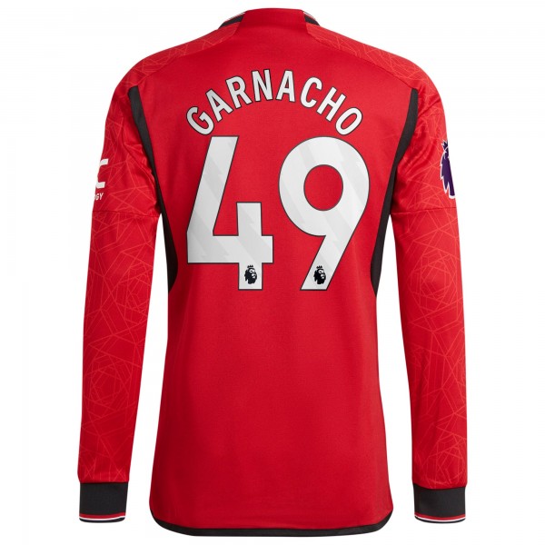 Игровая форма  Alejandro Garnacho Manchester United adidas 2023/24 Home Authentic Player - Red
