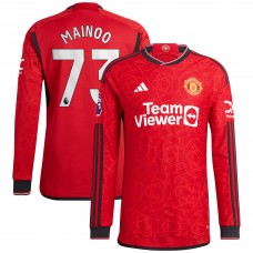 Игровая форма  Kobbie Mainoo Manchester United adidas 2023/24 Home Authentic Player - Red