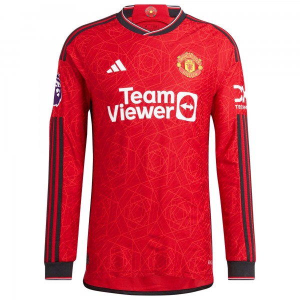 Игровая форма  Kobbie Mainoo Manchester United adidas 2023/24 Home Authentic Player - Red
