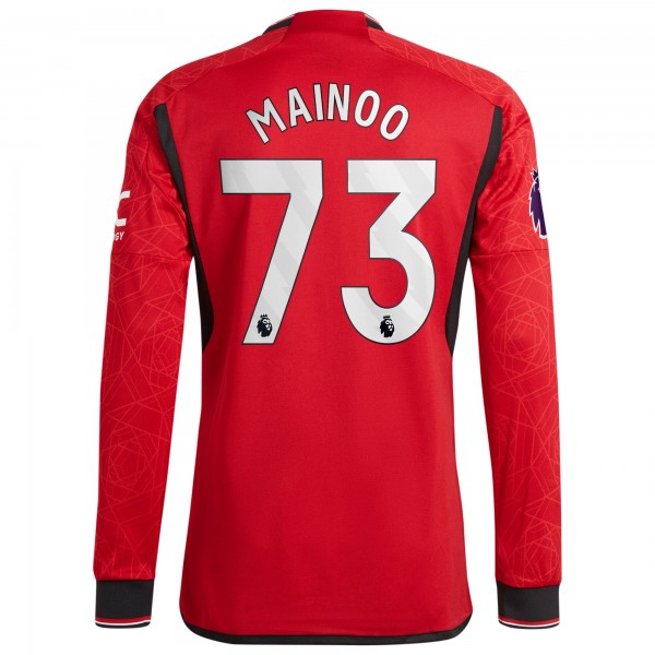 Игровая форма  Kobbie Mainoo Manchester United adidas 2023/24 Home Authentic Player - Red