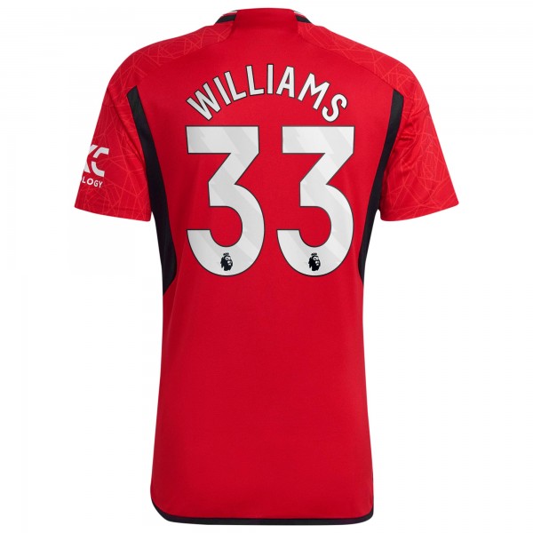 Игровая форма  Brandon Williams Manchester United adidas 2023/24 Home Replica Player - Red