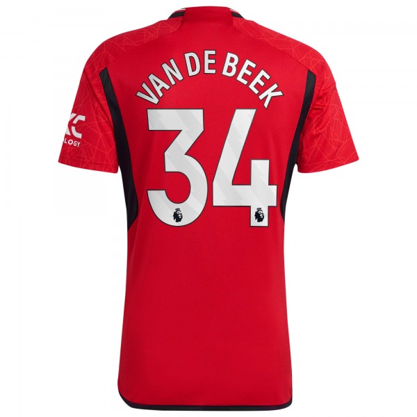 Игровая форма  Donny Van De Beek Manchester United adidas 2023/24 Home Replica Player - Red