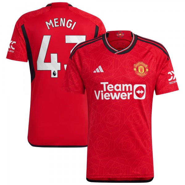 Игровая форма  Teden Mengi Manchester United adidas 2023/24 Home Replica Player - Red