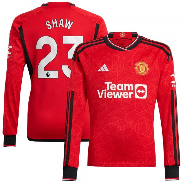 Игровая форма  Luke Shaw Manchester United adidas 2023/24 Home Replica Player - Red