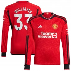 Игровая форма  Brandon Williams Manchester United adidas 2023/24 Home Replica Player - Red