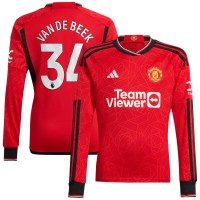 Игровая форма  Donny Van De Beek Manchester United adidas 2023/24 Home Replica Player - Red