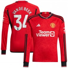 Игровая форма  Donny Van De Beek Manchester United adidas 2023/24 Home Replica Player - Red