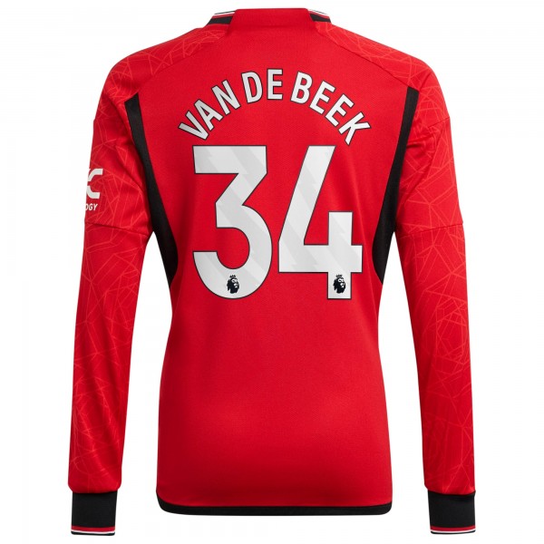 Игровая форма  Donny Van De Beek Manchester United adidas 2023/24 Home Replica Player - Red