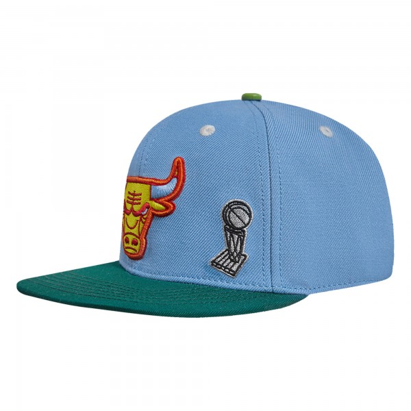 Бейсболка Chicago Bulls Pro Standard Retro Program 2-Tone - Light Blue/Green