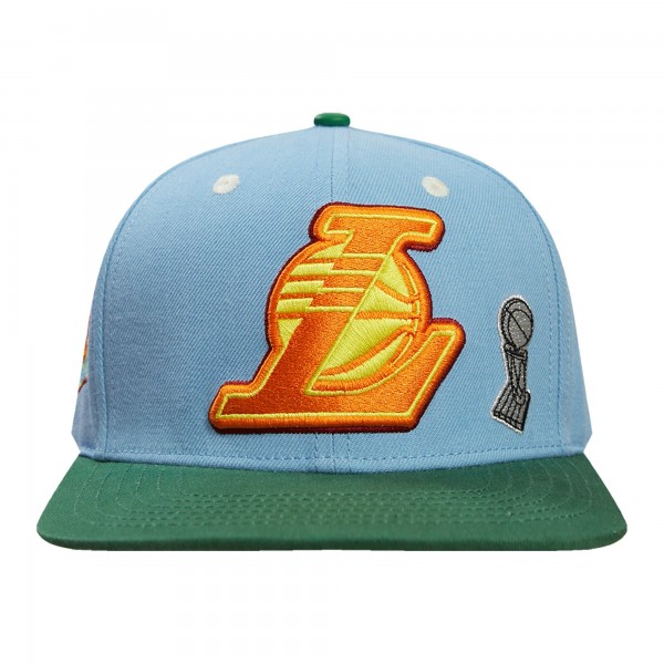 Бейсболка Los Angeles Lakers Pro Standard Retro Program 2-Tone - Light Blue/Green