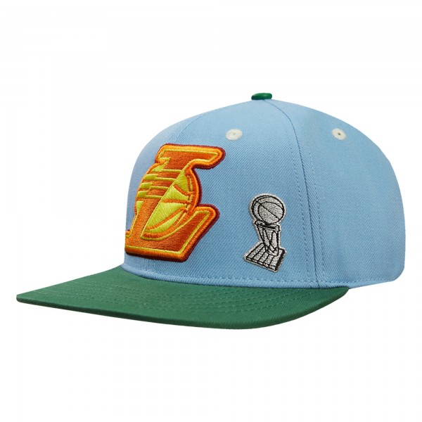 Бейсболка Los Angeles Lakers Pro Standard Retro Program 2-Tone - Light Blue/Green