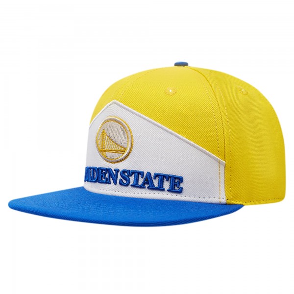 Бейсболка Golden State Warriors Pro Standard Gold/Royal Pinch Chevron