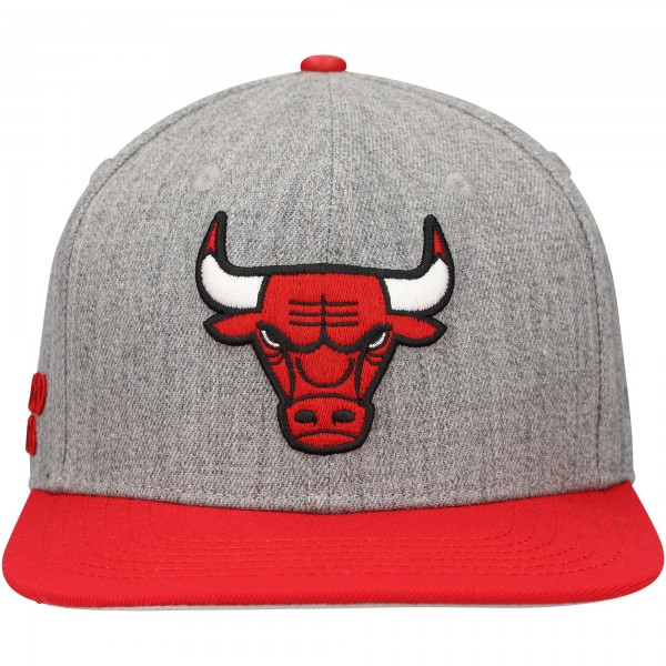 Бейсболка Chicago Bulls Pro Standard Classic Logo Two-Tone - Gray/Red