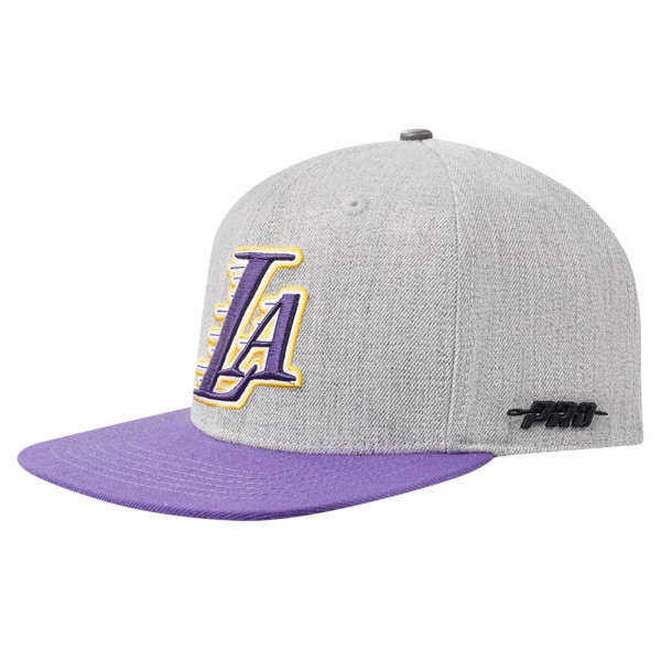 Бейсболка Los Angeles Lakers Pro Standard Gray/Purple Classic Logo Two-Tone