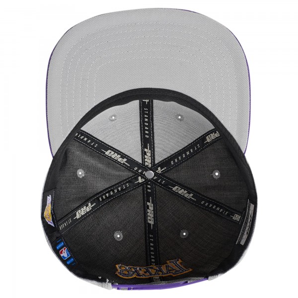 Бейсболка Los Angeles Lakers Pro Standard Gray/Purple Classic Logo Two-Tone