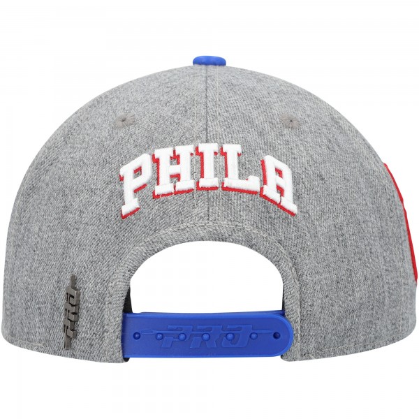 Philadelphia 76ers Pro Standard Gray/Royal Classic Logo Two-Tone Snapback Hat