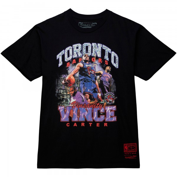 Футболка Vince Carter Toronto Raptors Mitchell & Ness Hardwood Classics Bling Concert Player - Black
