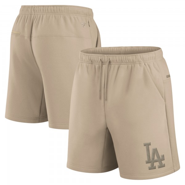 Unisex Los Angeles Dodgers Fanatics Khaki Elements Super Soft Fleece Shorts