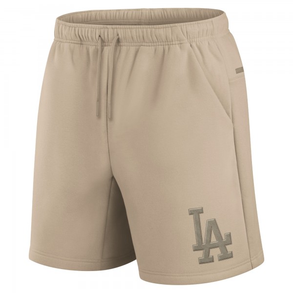 Unisex Los Angeles Dodgers Fanatics Khaki Elements Super Soft Fleece Shorts
