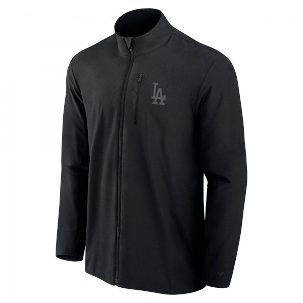 Los Angeles Dodgers Fanatics Black Front Office Micro Tonal Full-Zip Jacket