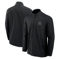 New York Yankees Fanatics Black Front Office Micro Tonal Full-Zip Jacket