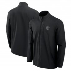 New York Yankees Fanatics Black Front Office Micro Tonal Full-Zip Jacket