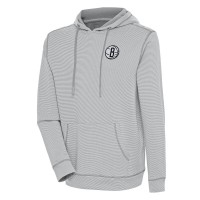 Толстовка Brooklyn Nets Antigua Gray Axe Bunker Tri-Blend