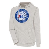 Толстовка Philadelphia 76ers Antigua Axe Bunker Tri-Blend - Oatmeal