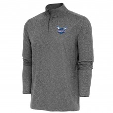 Кофта на короткой молнии Charlotte Hornets Antigua Hunk - Heather Black