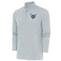 Кофта на короткой молнии Charlotte Hornets Antigua Hunk - Heather Gray