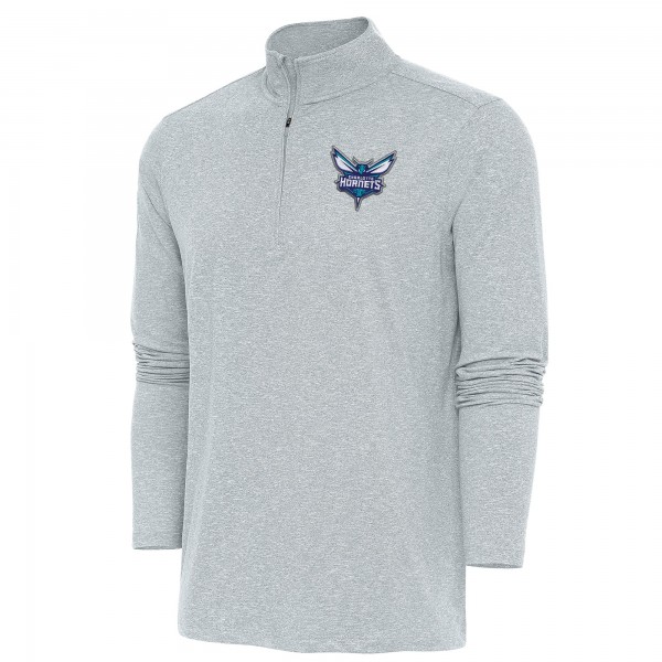 Кофта на короткой молнии Charlotte Hornets Antigua Hunk - Heather Gray