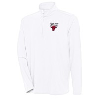 Chicago Bulls Antigua White Hunk Quarter-Zip Pullover Top