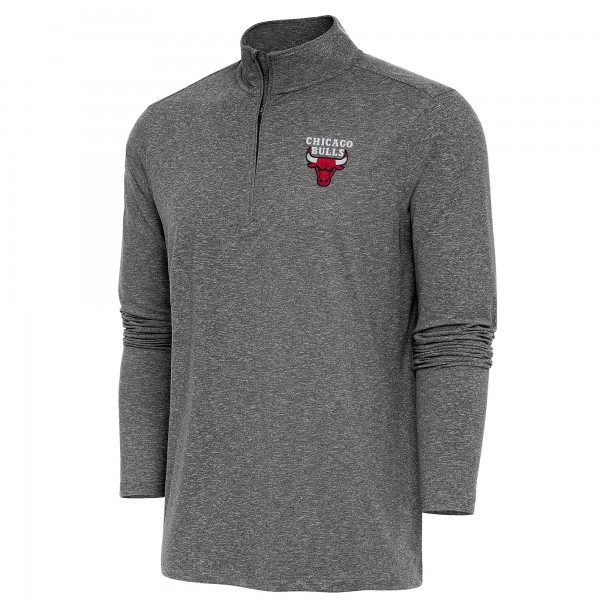 Кофта на короткой молнии Chicago Bulls Antigua Heather Black Hunk