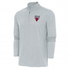 Кофта на короткой молнии Chicago Bulls Antigua Heather Gray Hunk