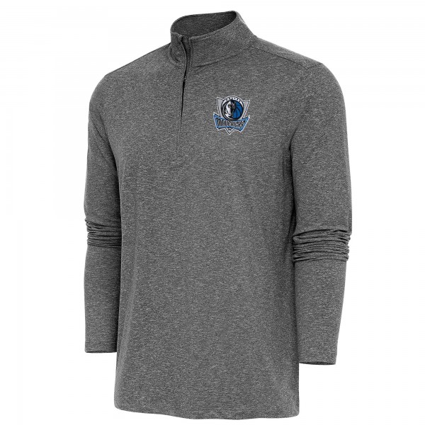 Кофта на короткой молнии Dallas Mavericks Antigua Hunk - Heather Black